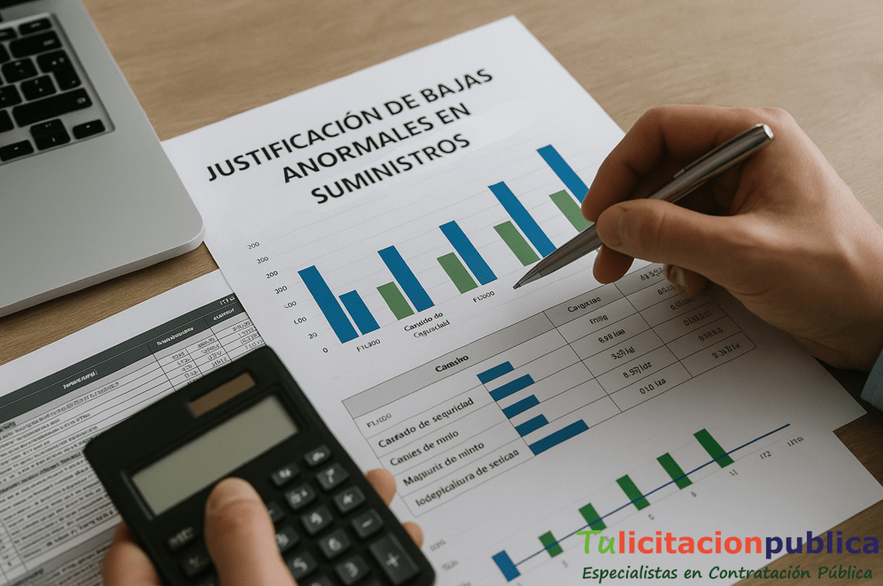 Serv. Just - ya justificación baja temeraria anormal desproporcionada licitación suministros – licitaciones públicas